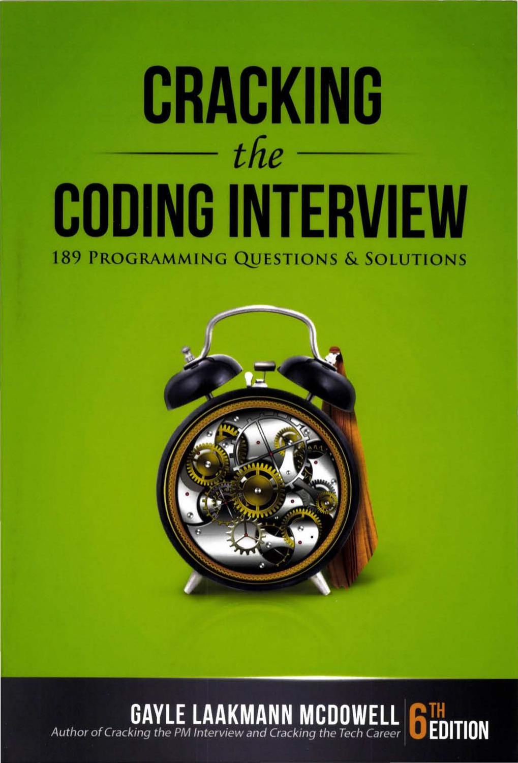 Cracking the Coding Interview, 6th Edition 189 Programming Questions and Solutions